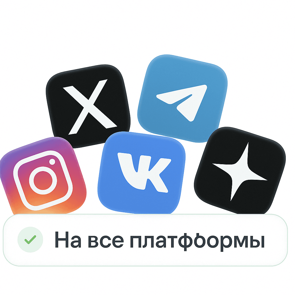 Публикация на все социальные платформы